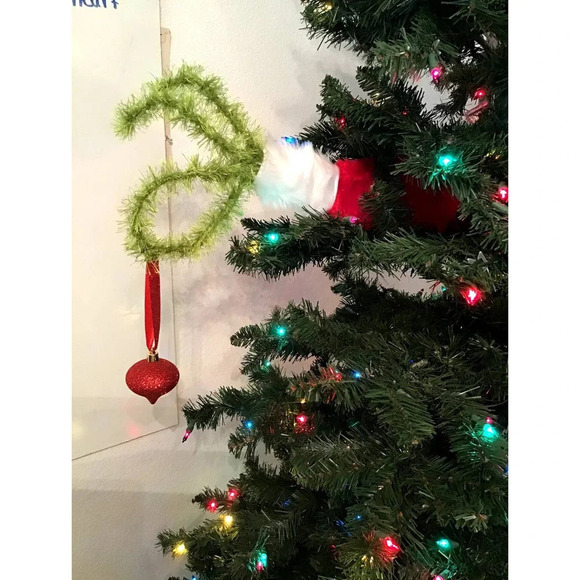 Grinch Stole Christmas Green Hand Holding Ornament Tree Decoration - Picture 9 of 14